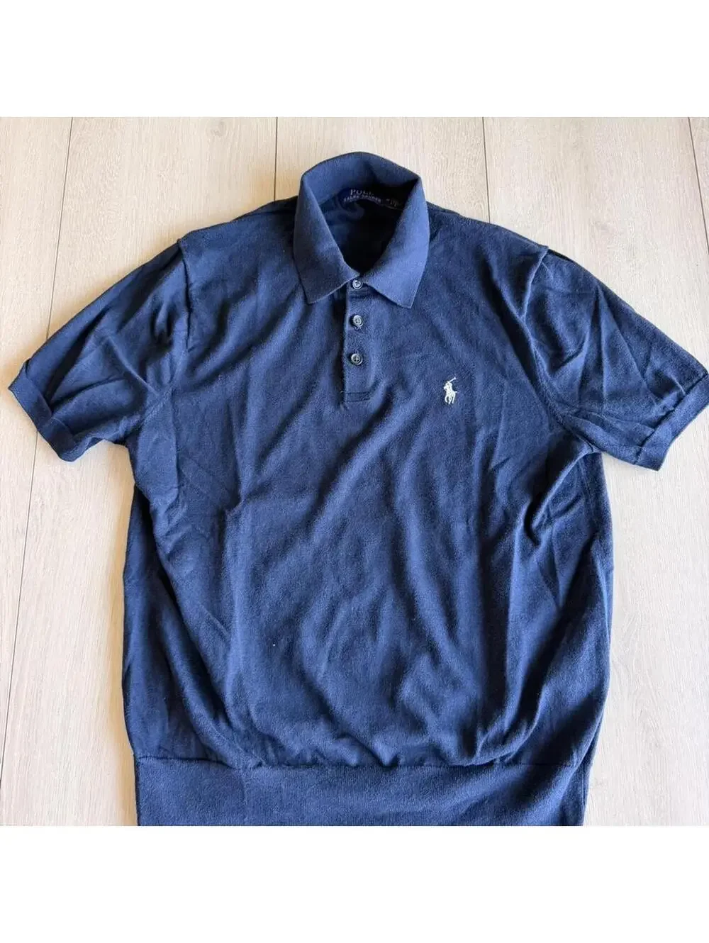 Polo Ralph Lauren Men's Navy and Blue Polo-shirt